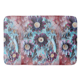Banheiro Tapete de Banho Floral Roxo Vintage Moody