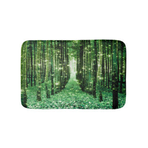 Banheiro Tapete de Banho Floresta Mágica Verde Mistério