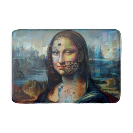 Banheiro Tapete de Banho Futurista Mona Lisa