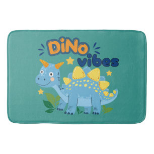 Banheiro Tapete de Banho Infantil Vibrações de Dino Fofo Es