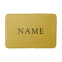 Banheiro Tapete de Banho M Dourado Personalizado com Nome C