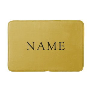 Banheiro Tapete de Banho M Dourado Personalizado com Nome C