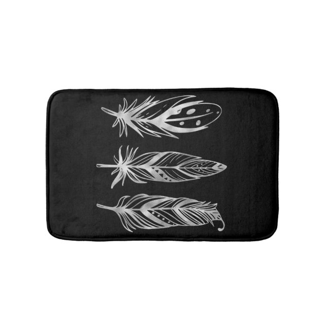 Banheiro tapete de banho moderno elegante prata (frente)