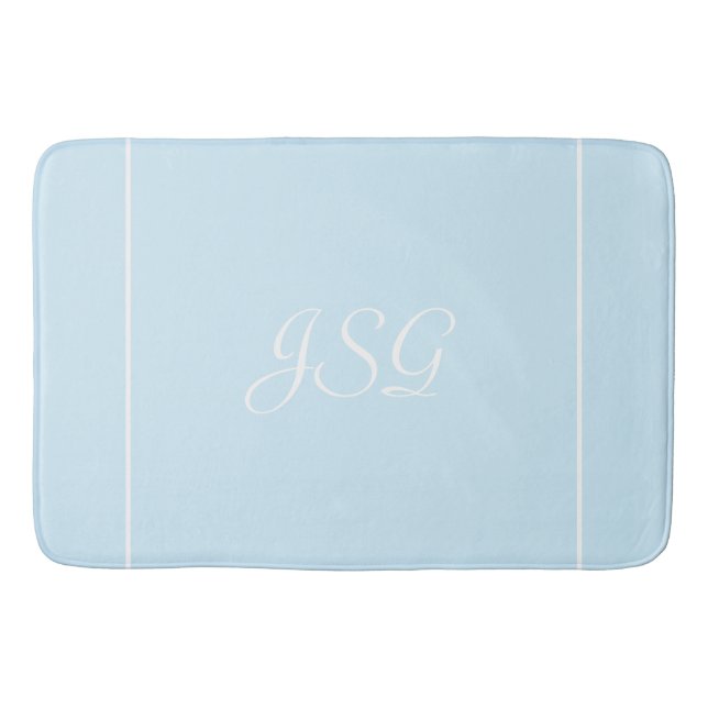 Banheiro Tapete de banho monogramado azul (Frente)