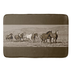 Banheiro Tapete de banho ocidental do cavalo dos cavalos
