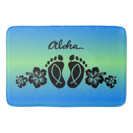Banheiro Tapete de Banho Pegadas de Aloha