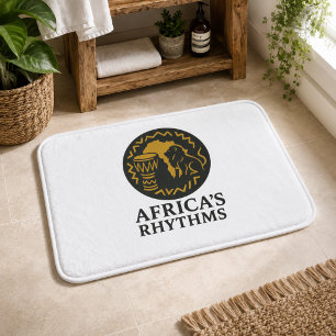 Banheiro Tapete de Banho Tambor Leão Africano Simples e Ele