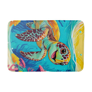Banheiro Tapete de Banho Tartaruga Boho Australiano | Ensol