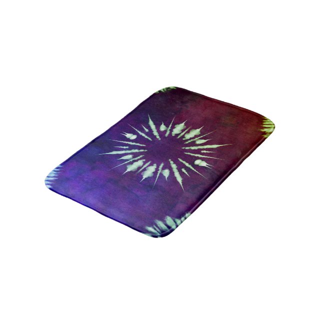 Banheiro Tapete de Banho Tie Dye Roxo (Angulado)