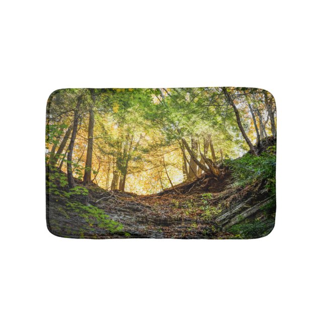 Banheiro Tapete de Banho Woods Sunset Nature (frente)