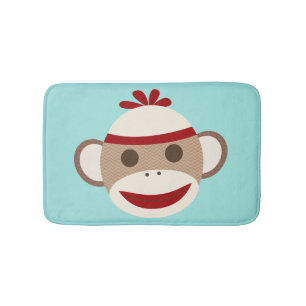 Banheiro Tapete do macaco da peúga/esteira de banho