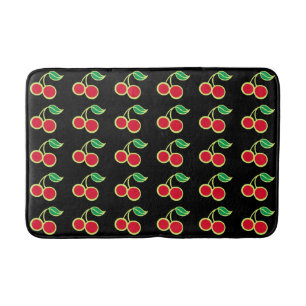 Banheiro Tapete vermelho Rockabilly retro da esteira de