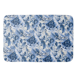 Banheiro Toile francesa & toile de Jouy. Azul. Tapete de ba