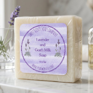 Banho da lavanda e etiqueta dos cosméticos