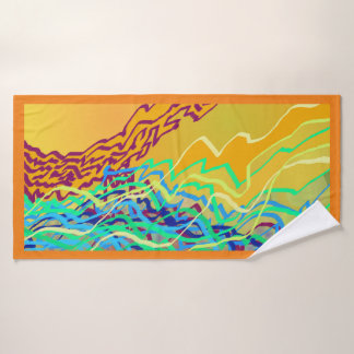 Banho Frequências costeiras 2a Toalha de arte