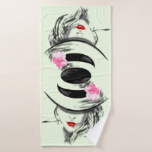 Mulher com Toalha de Chapéu - Cores Personalizadas