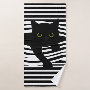 Banho Toalha de Gato Espiando