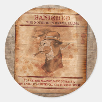 Banish Drama Llamas - Adesivos de 3"