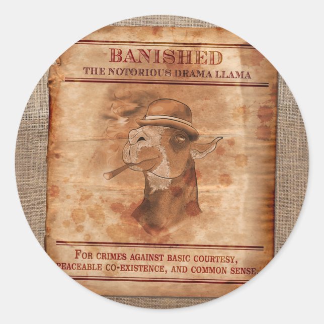 Banish Drama Llamas - Adesivos de 3" (Frente)