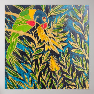 Banksia Lorikeet – Impressão de Arte de Pássaro Au