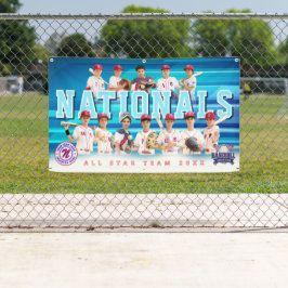 Banner Blue Baseball Team - Personalizado