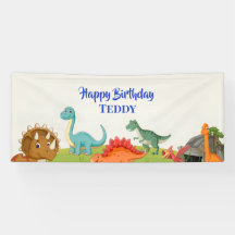 Banner de Aniversário de Caça ao Dinossauro