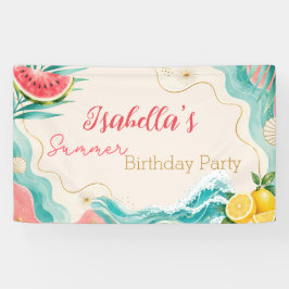 Banner de Aniversário de Verão Personalizado