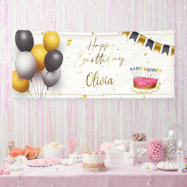 Banner de aniversário feliz personalizável 2