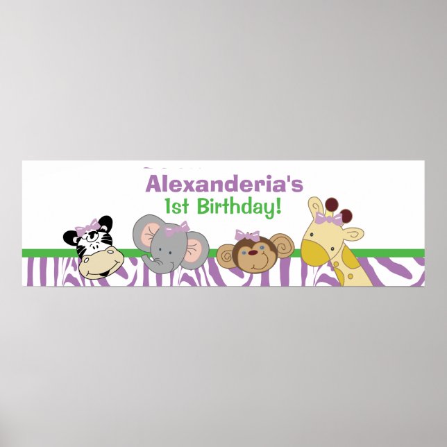 Banner de Aniversário Personalizado Poster Impress (Frente)