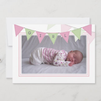 Banner de Bebê Sinaliza Anúncio de Foto de Nascime