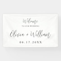 Banner de Boas-vindas do Script de Caligrafia Eleg