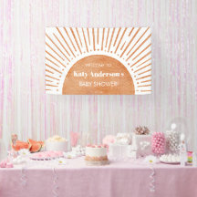 Banner de Boho Sun Chá de fraldas