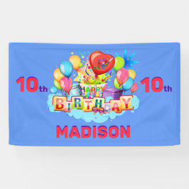 Banner de crianças divertidas Feliz aniversário Ad
