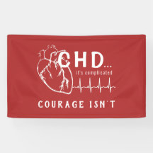 Banner de EKG de Sketch do Coração CHD