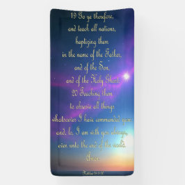 Banner de encorajamento - Matthew 28:19-20