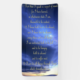 Banner de encorajamento - Philippians 4:11-13