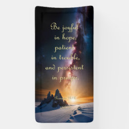 Banner de encorajamento - Romanos 12:12