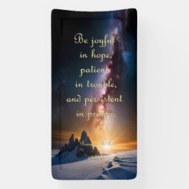 Banner de encorajamento - Romanos 12:12