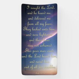 Banner de encorajamento - Salm 34:4-6