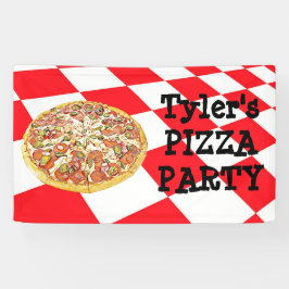 Banner de Festa de aniversário da Pizza Party Pers