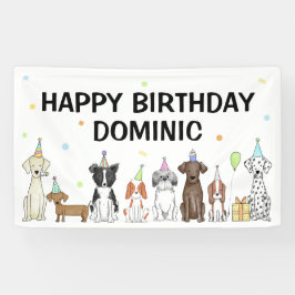 Banner de Festa de aniversário do Cachorro Puppy