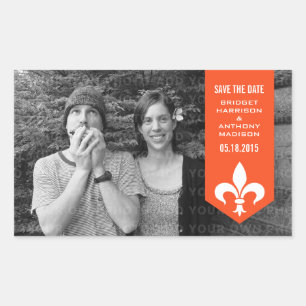 Banner de Flourish Chic Laranja Guarde os adesivos