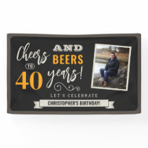 Banner de Foto de Aniversário de Saúde e Cervejas