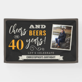 Banner de Foto de Aniversário de Saúde e Cervejas