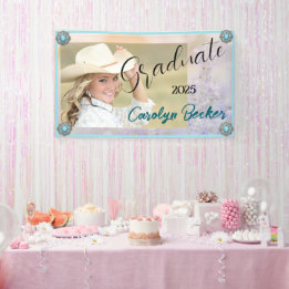 Banner de Foto de Graduação de Cowgirl Ocidental