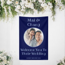 Banner de Fotografia do Casal marinho Blue Wedding