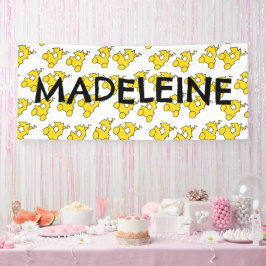 Banner de nome simples de aniversário do pequeno t