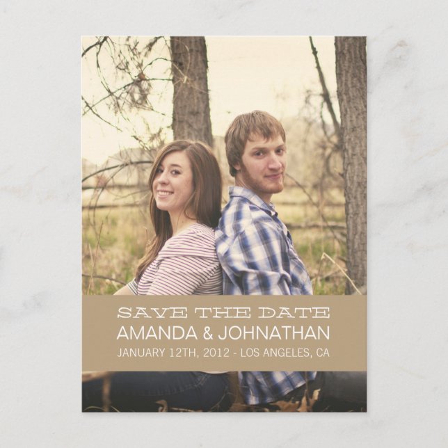 Banner Foto Brown Salvar As Cartões De Posto De Da (Frente)