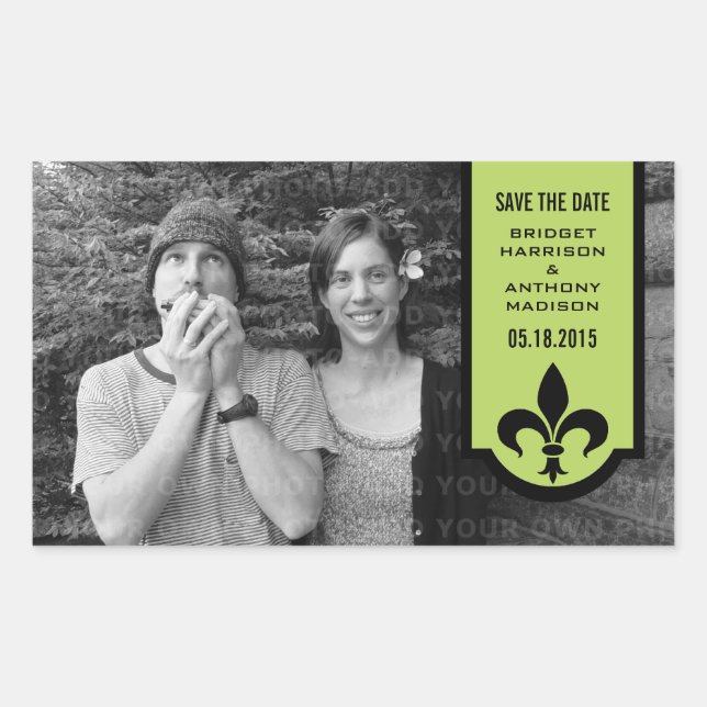 Banner Green Fleur De Lis Salve os adesivos de Dat (Frente)