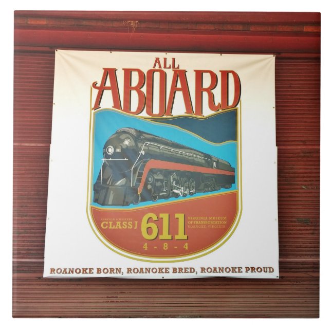 Banner Norfolk e Western 611 no Azulejo (Frente)